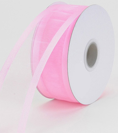 3/8 inch satin edge organza ribbon 25yds lt. Pink - Item # 14064