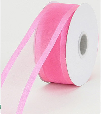 3/8 inch satin edge organza ribbon 25yds pink - Item # 14065